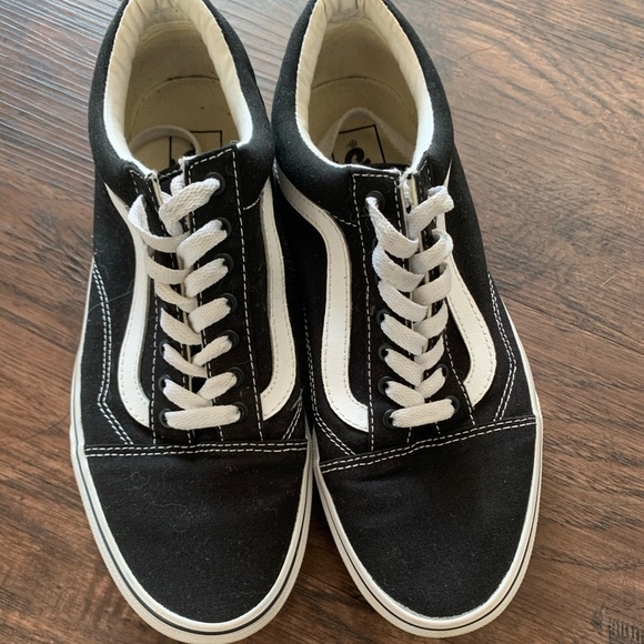 vans black and white old skool womens
